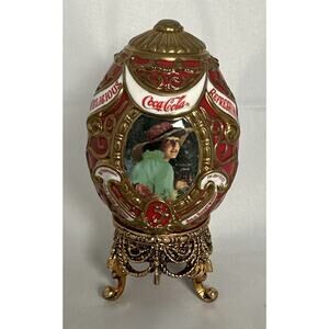 Franklin Mint Collectors Egg Coca Cola Lady Elaine